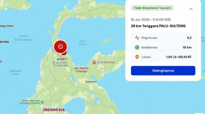 Update Gempa Palu M 6,7
